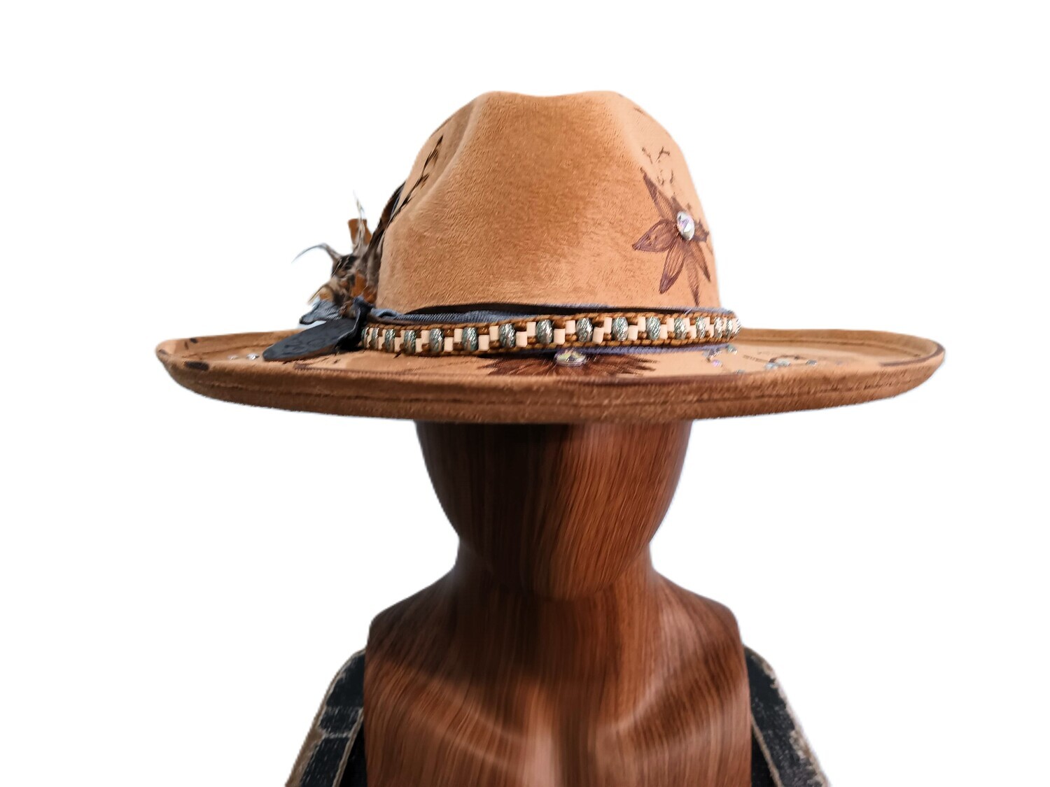 Tash Taupe Rancher Custom Wood Burned 2 M