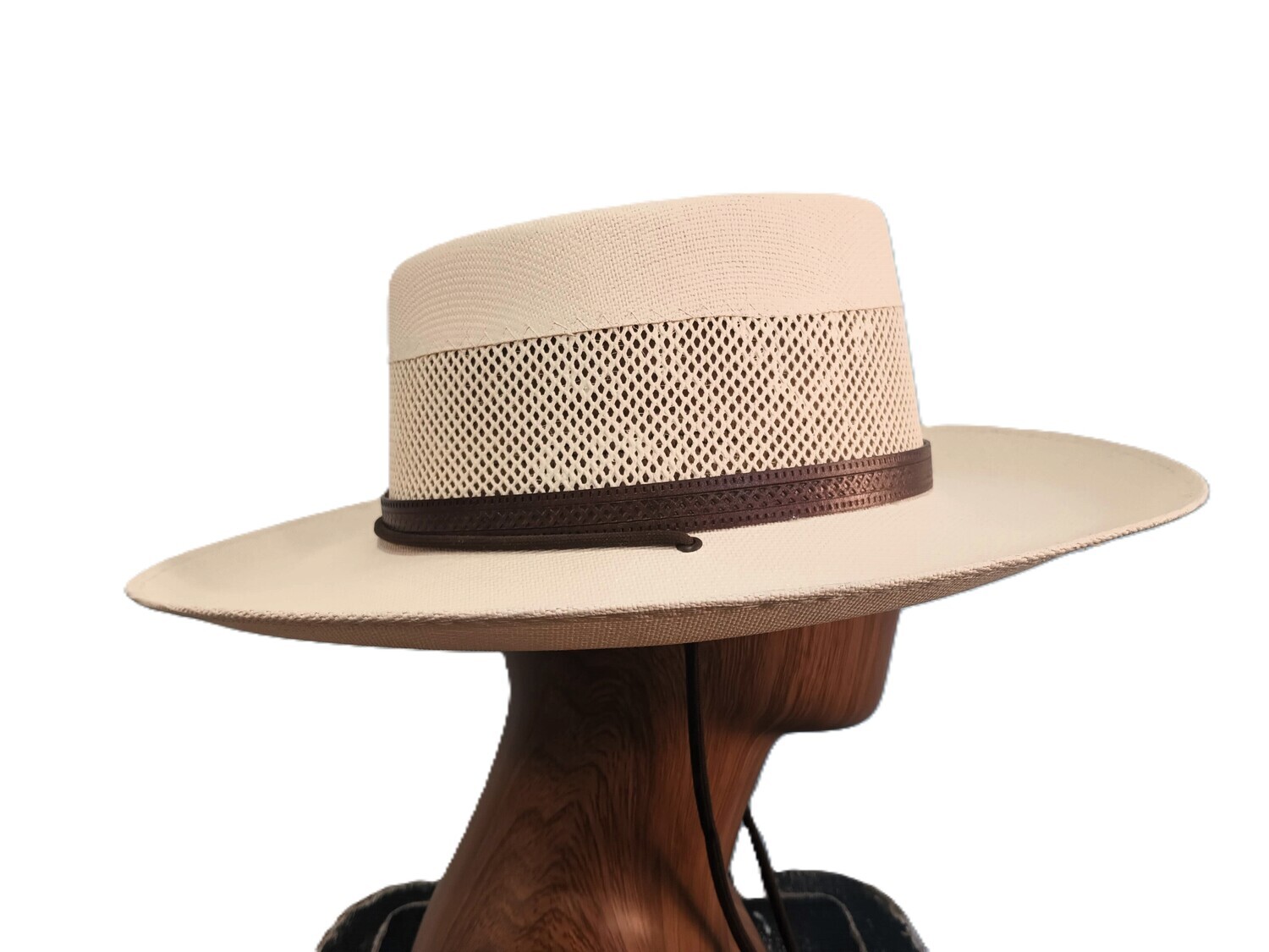 Summer Straw Cream Gambler Hat AH XL