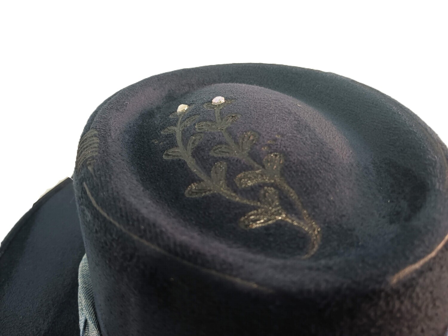 Tash Navy Bolero Wood Burned 1 M