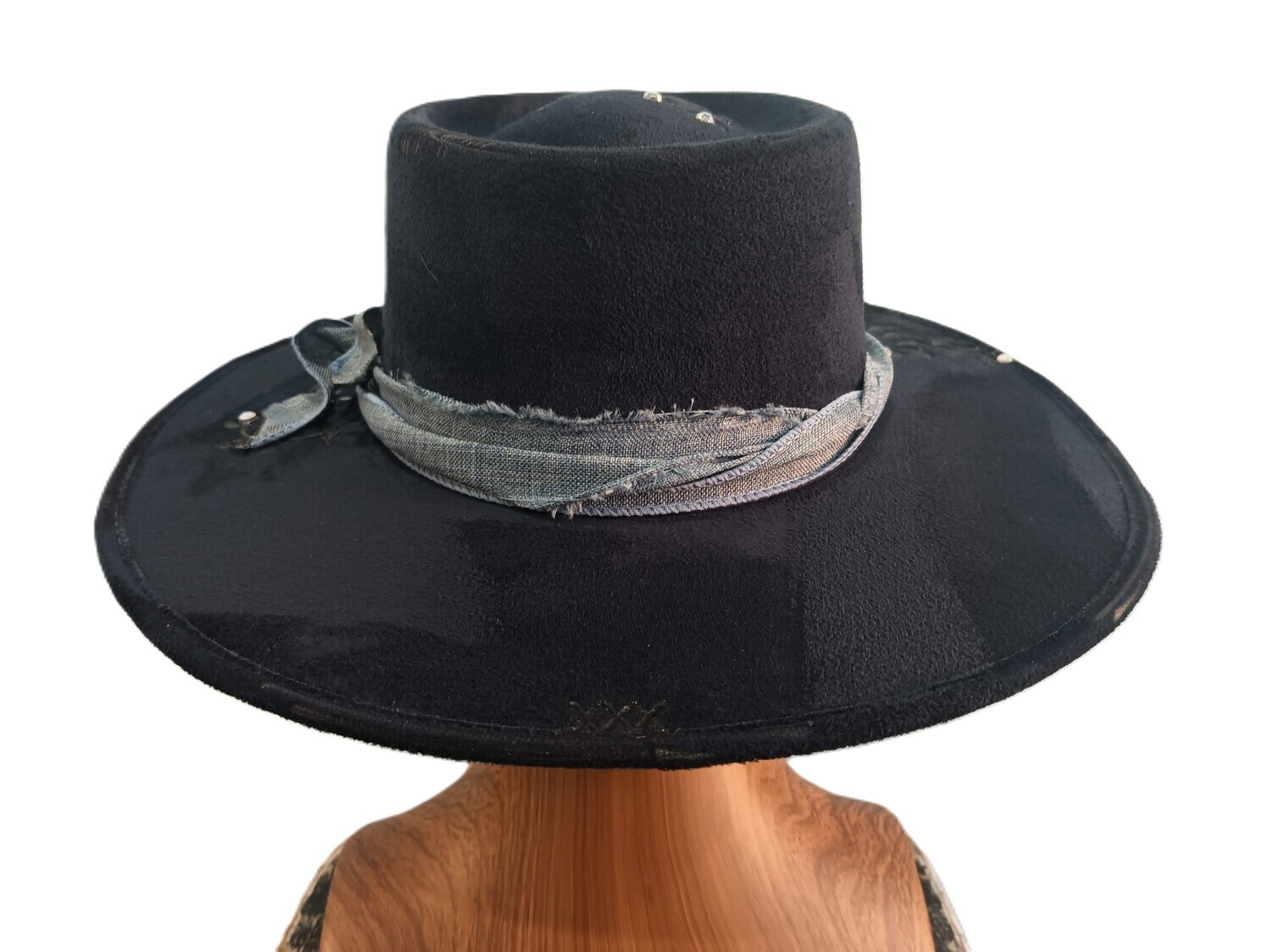 Tash Navy Bolero Wood Burned 1 M
