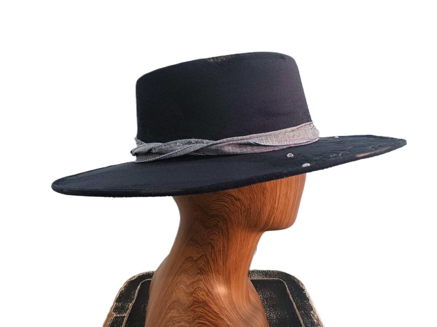 Tash Navy Bolero Wood Burned 1 M