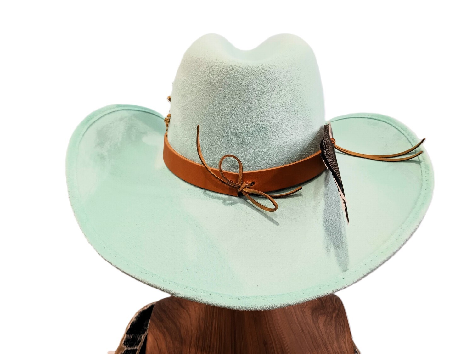 Lively Turquoise Cowboy Hat Wild Flowers