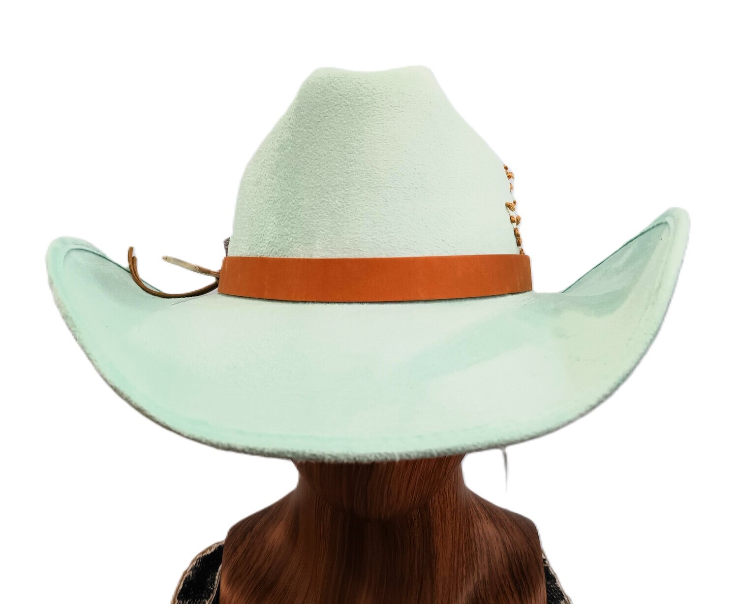 Lively Turquoise Cowboy Hat Wild Flowers