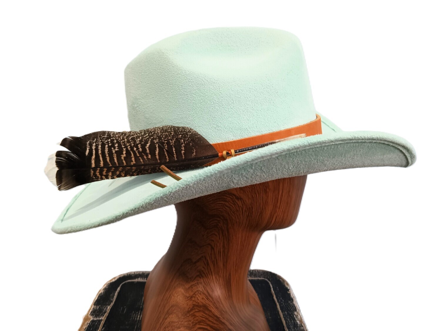 Lively Turquoise Cowboy Hat Wild Flowers