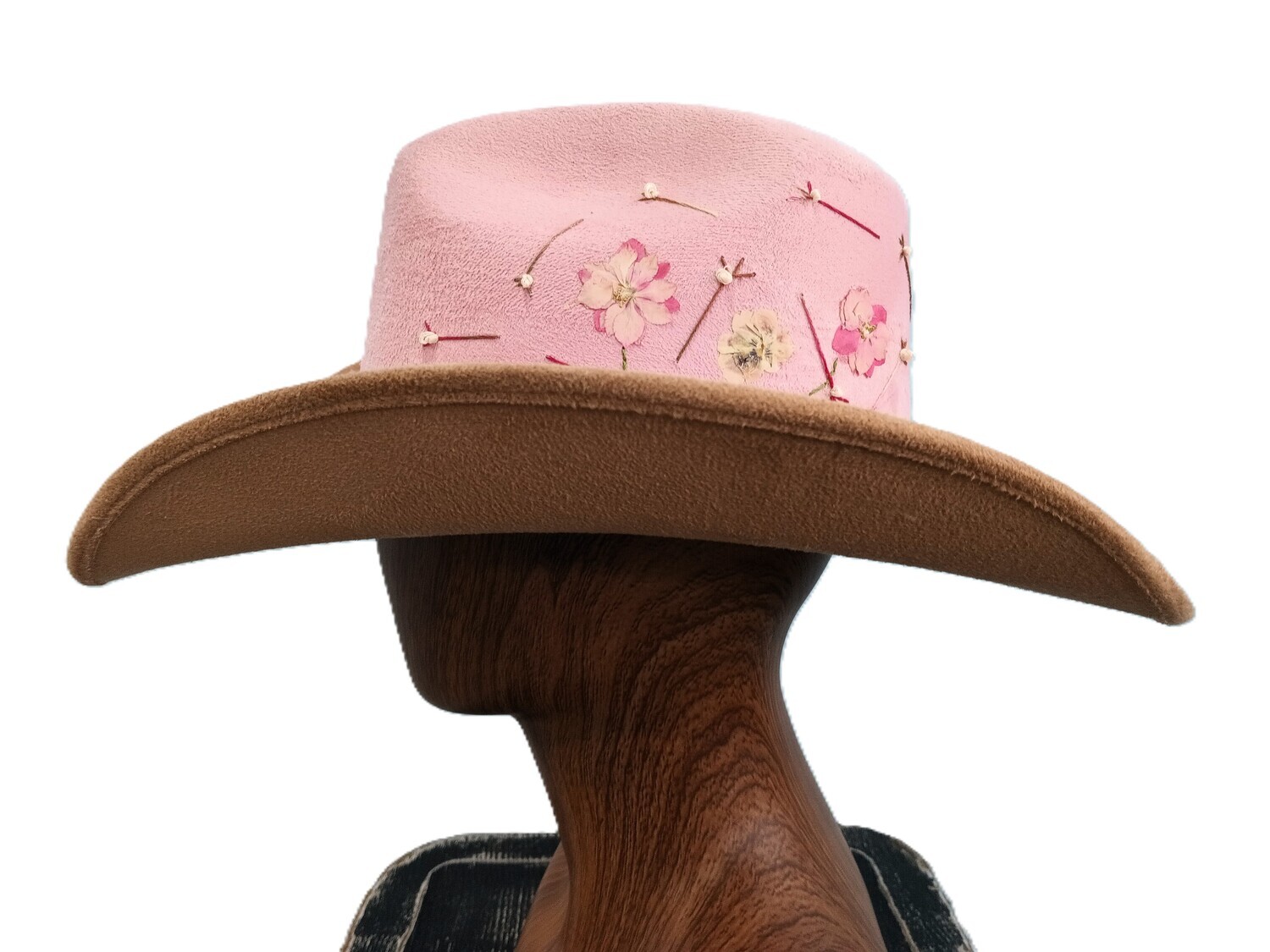 Lively Pink &amp; Tan Cowboy Hat Roses