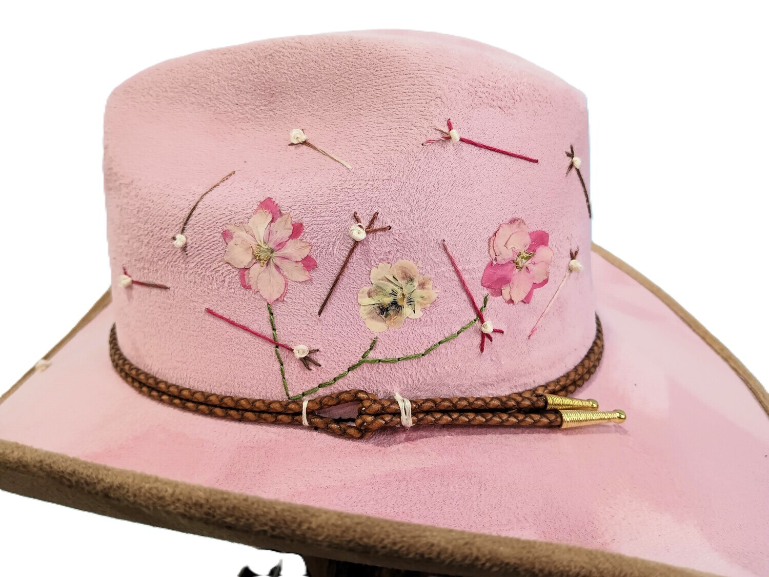Lively Pink &amp; Tan Cowboy Hat Roses