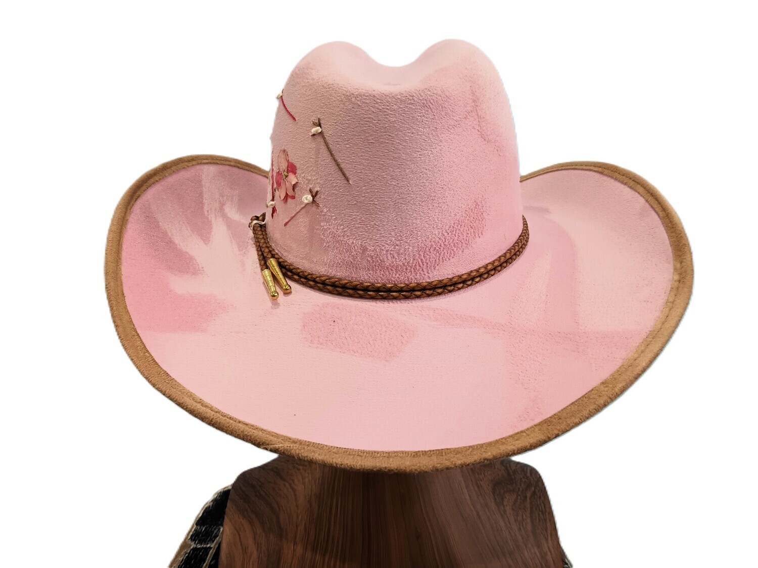 Lively Pink &amp; Tan Cowboy Hat Roses