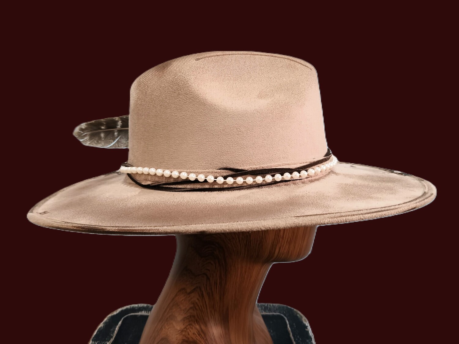 Tash Taupe Rancher Custom Wood Burned 2 S