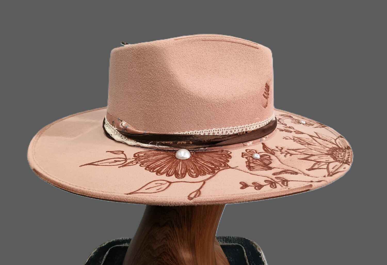 Tash Blush Rancher Custom Wood Burned 1 L