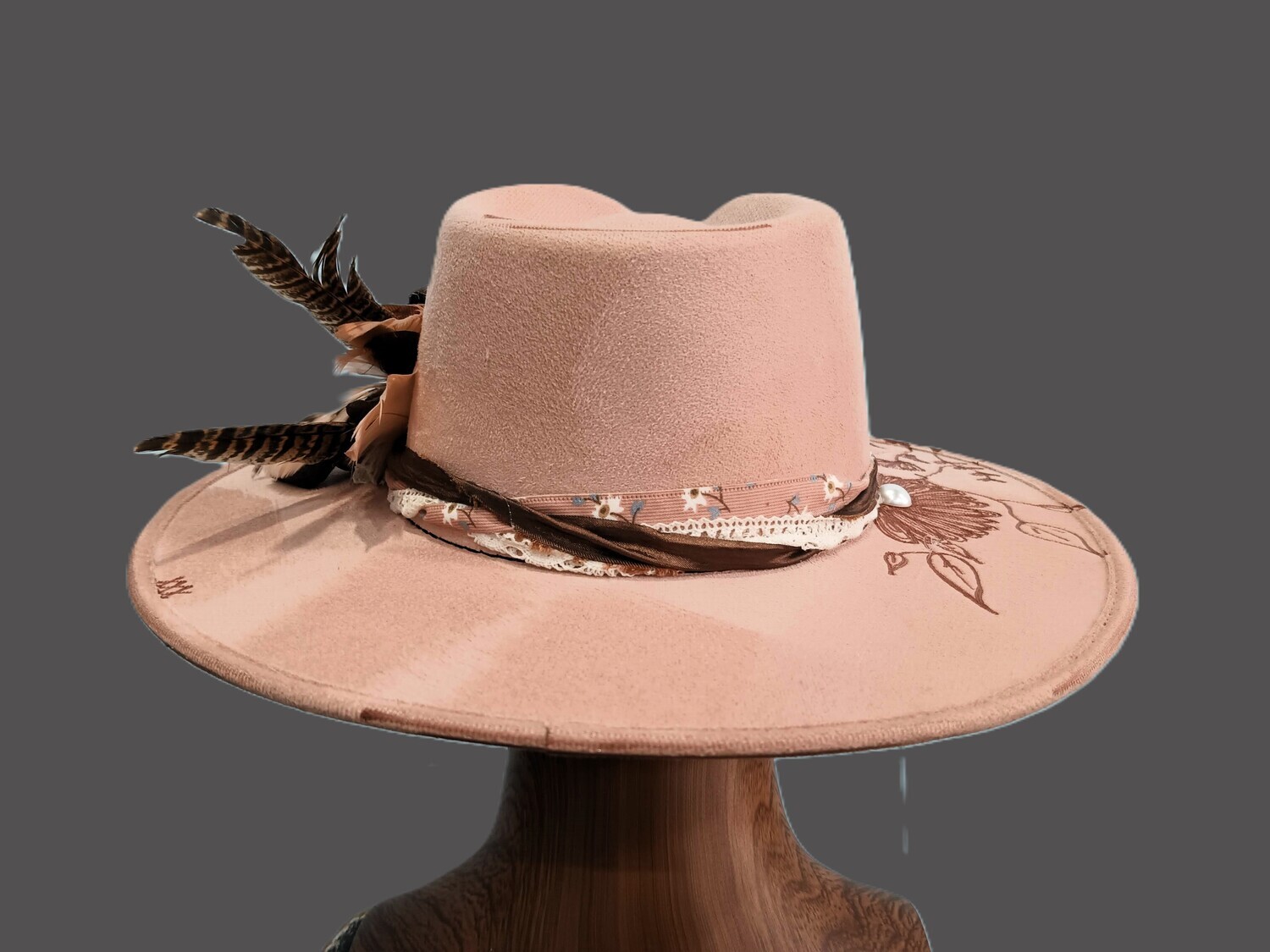 Tash Blush Rancher Custom Wood Burned 1 L