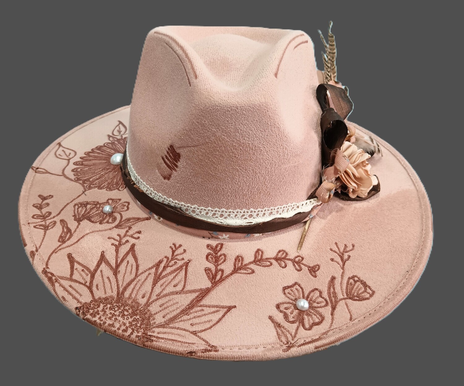 Tash Blush Rancher Custom Wood Burned 1 L