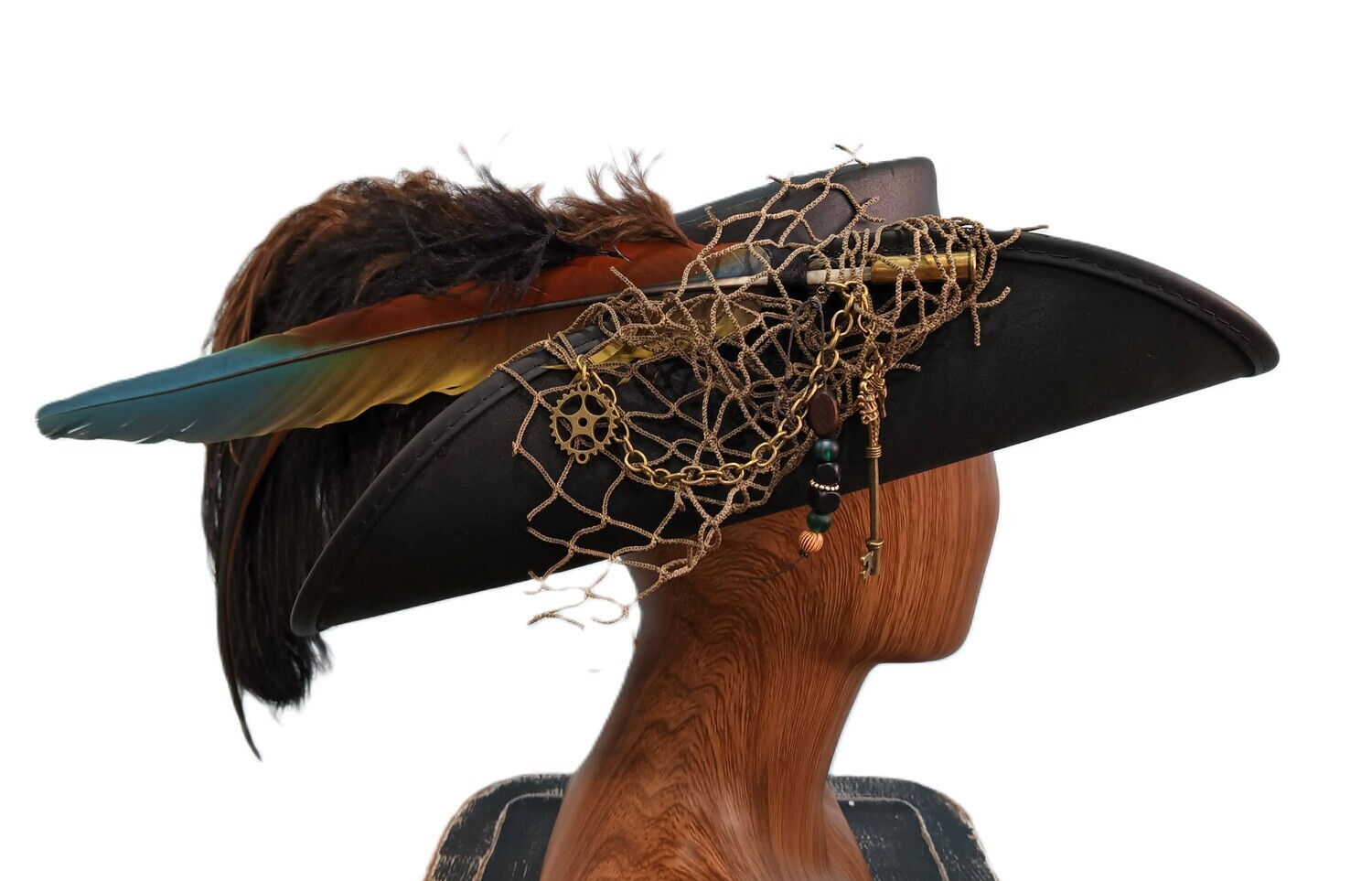 Black Cavalier Pirate Hat AH McCaw 1 XL