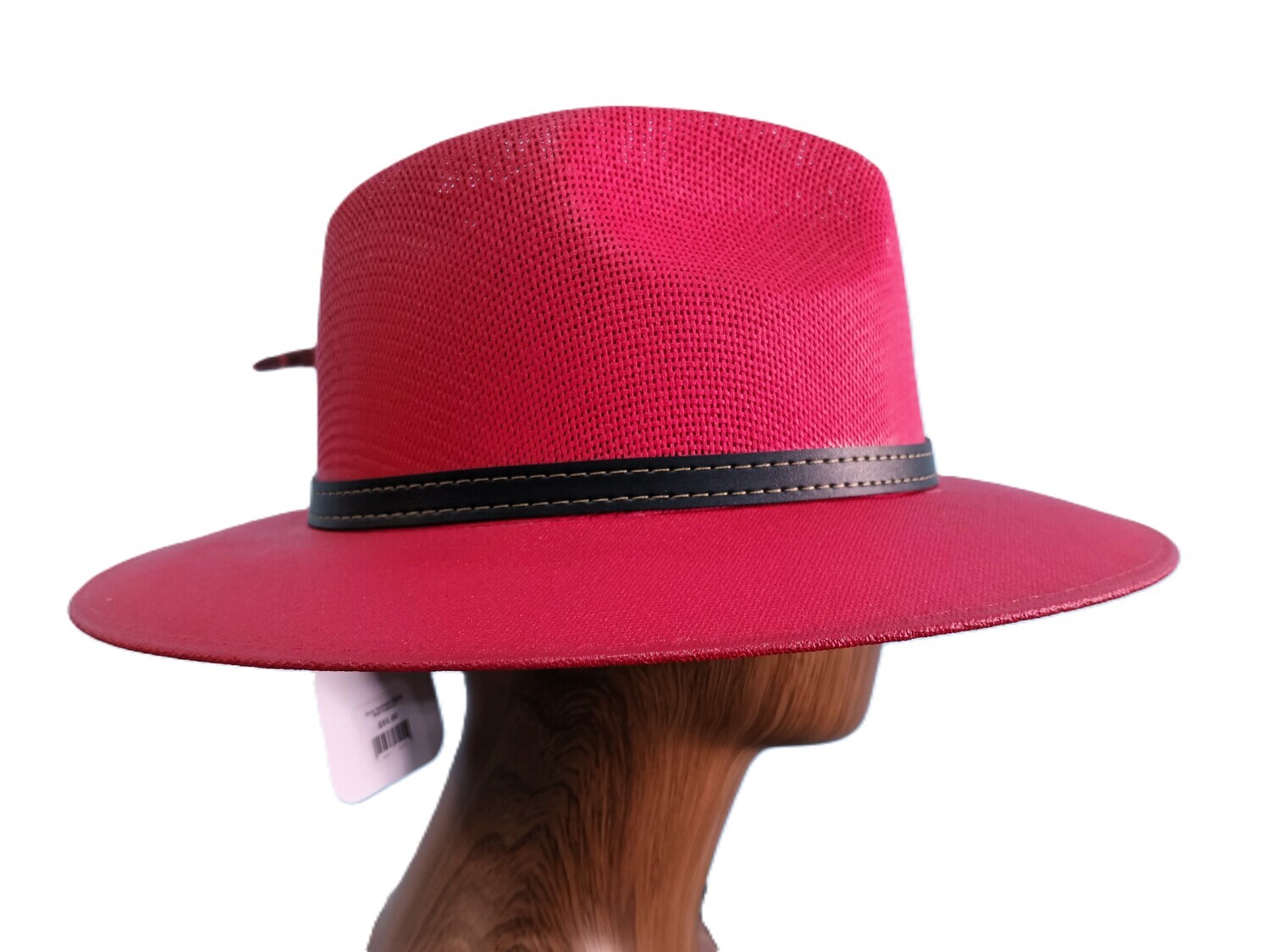 Firm Summer Straw Red Fedora 1
