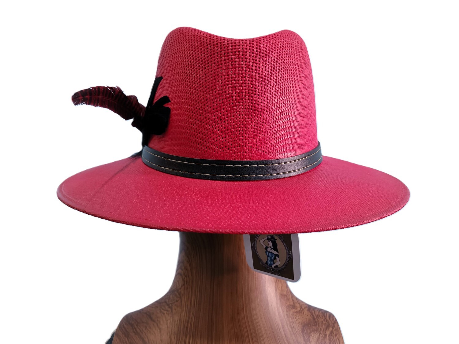 Firm Summer Straw Red Fedora 1