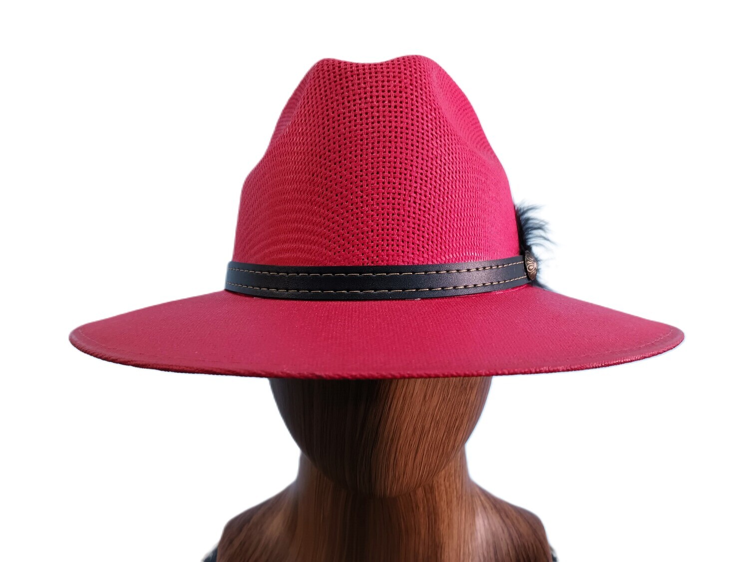 Firm Summer Straw Red Fedora 1