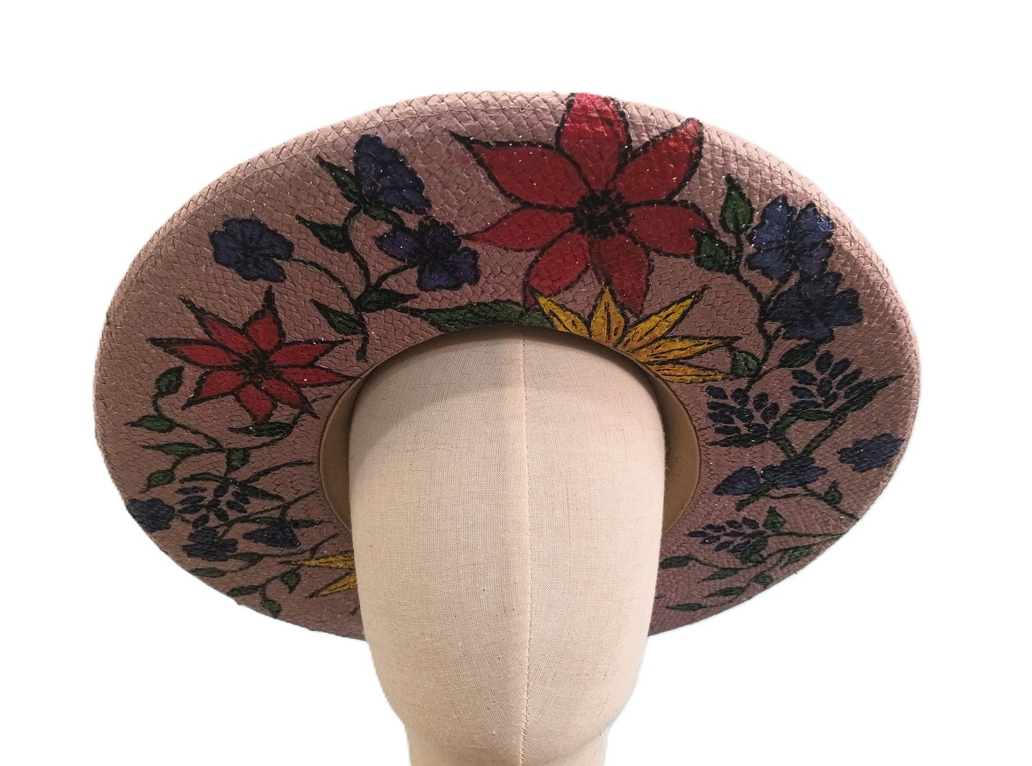 Lavender Wide Rolled Brim Straw Rancher AH L