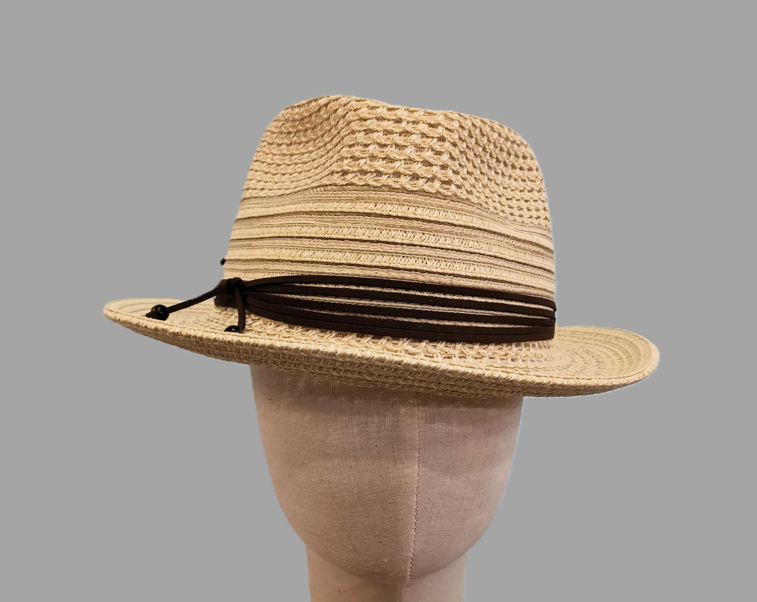 Sandy Rolled Brim Toyo Straw Fedora