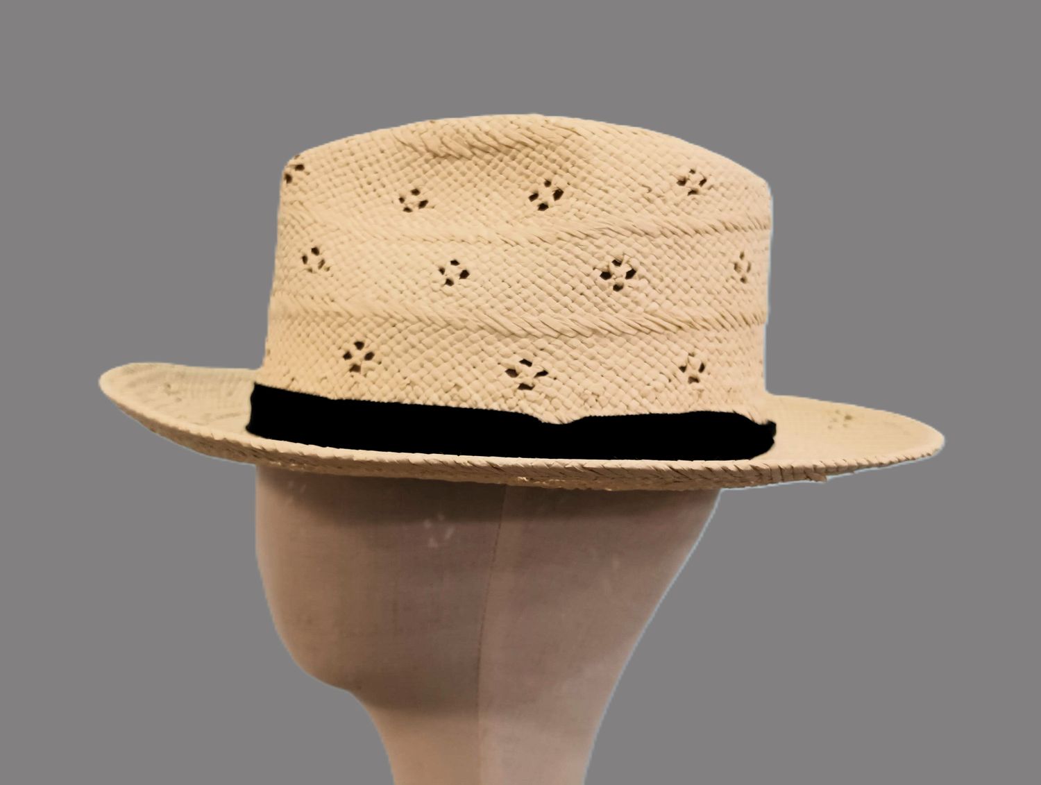 Classic Brim Straw Fedora AH XL