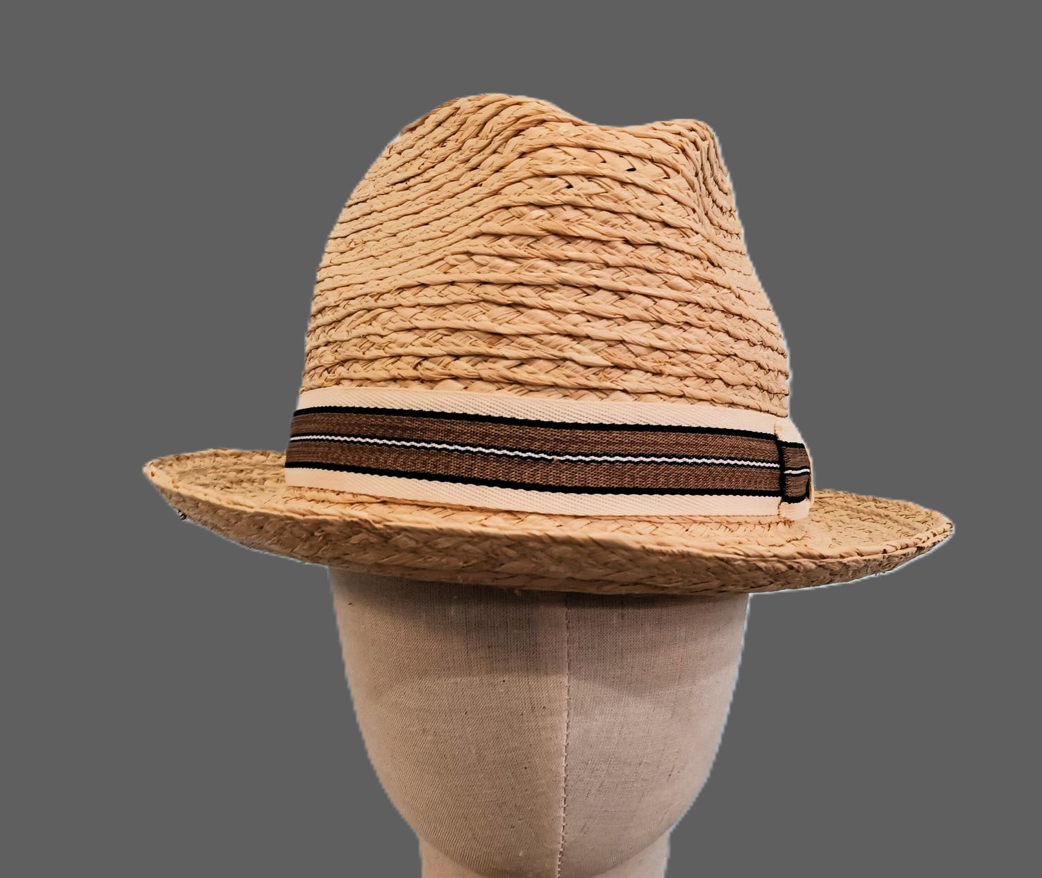 Natural Straw Fedora AH L