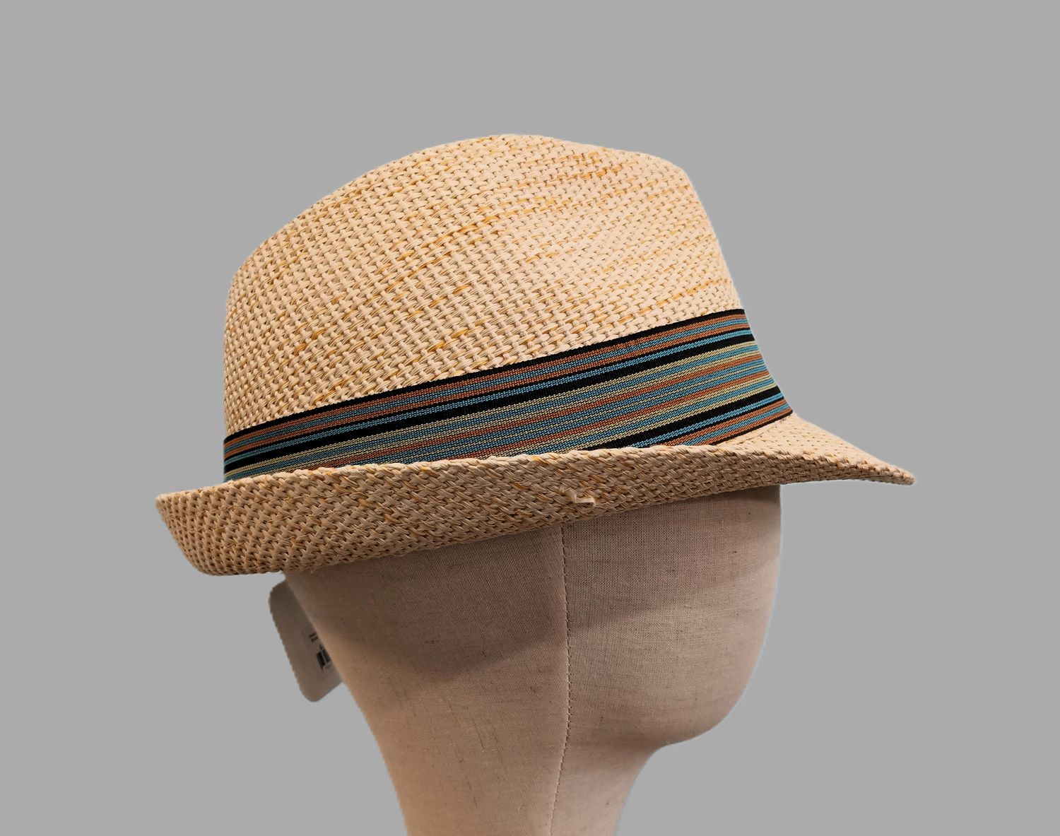 Summer 70&#39;s Paper Straw Trilby Fedora L