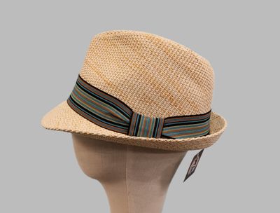 Summer 70&#39;s Paper Straw Trilby Fedora XL