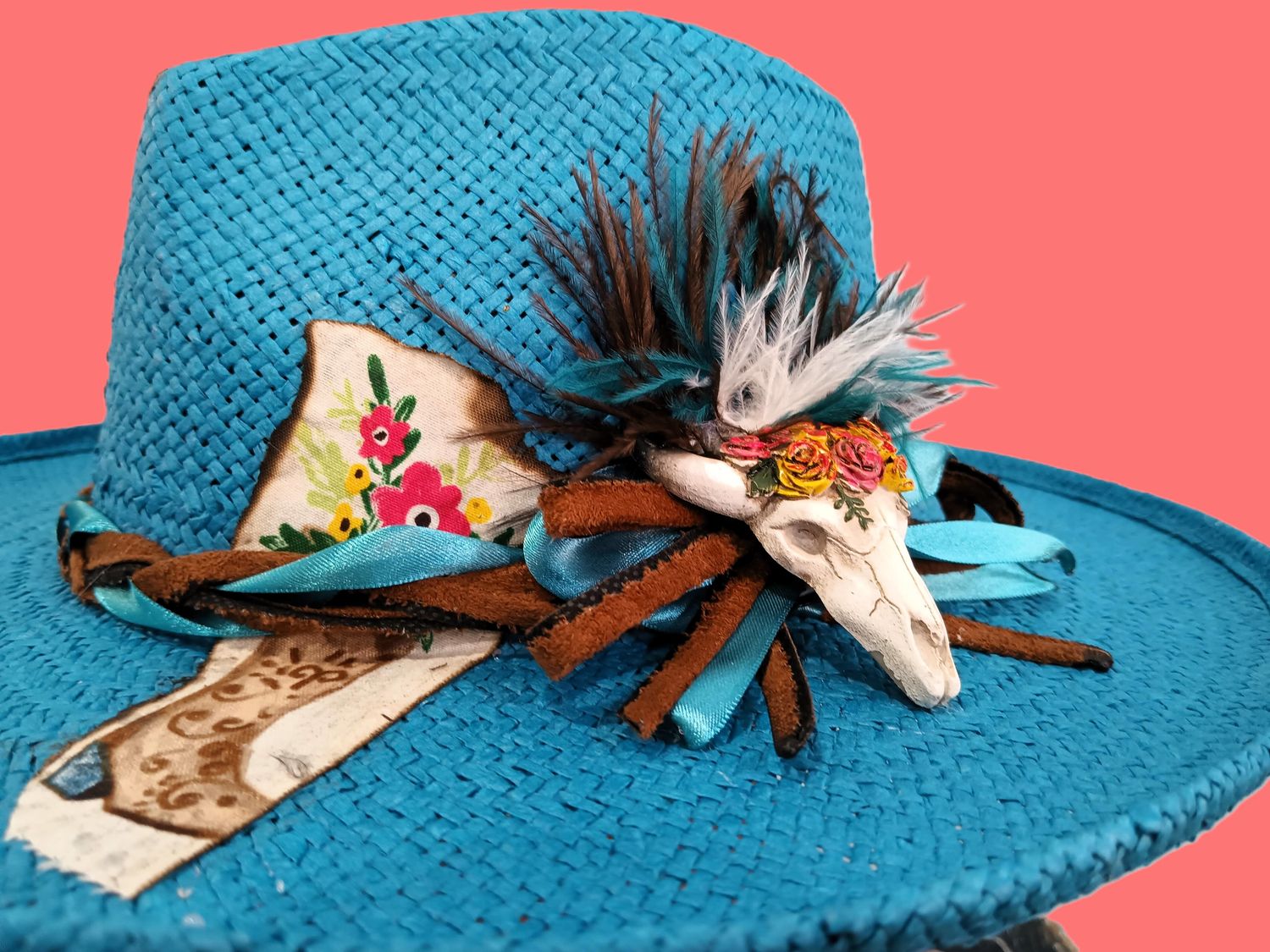 Straw Foiled Rolled Brim Rancher
