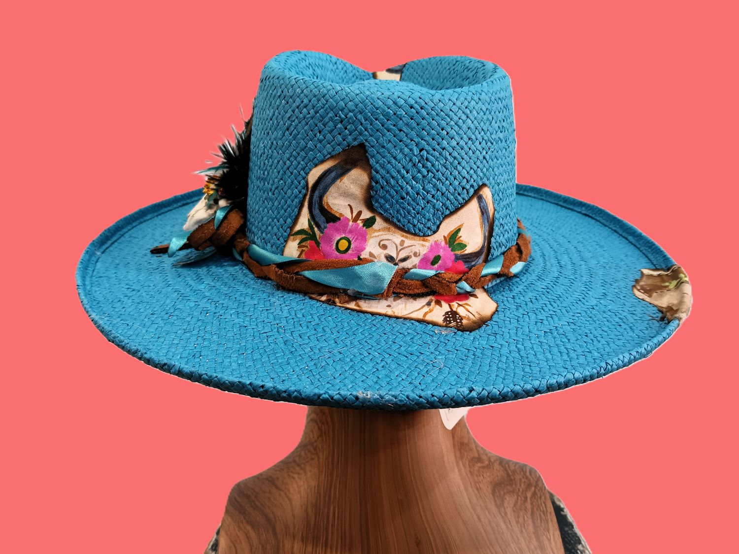 Straw Foiled Rolled Brim Rancher