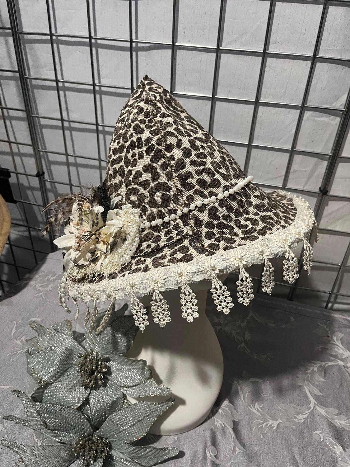 Leopard print witch hat