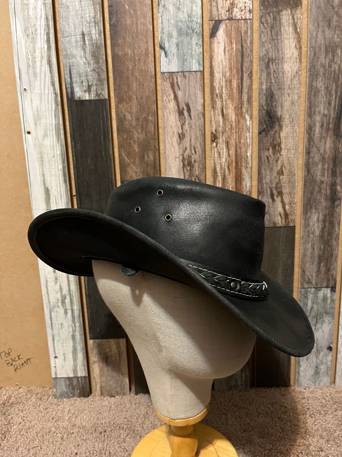 Australian Outback Black Buffalo Leather XL