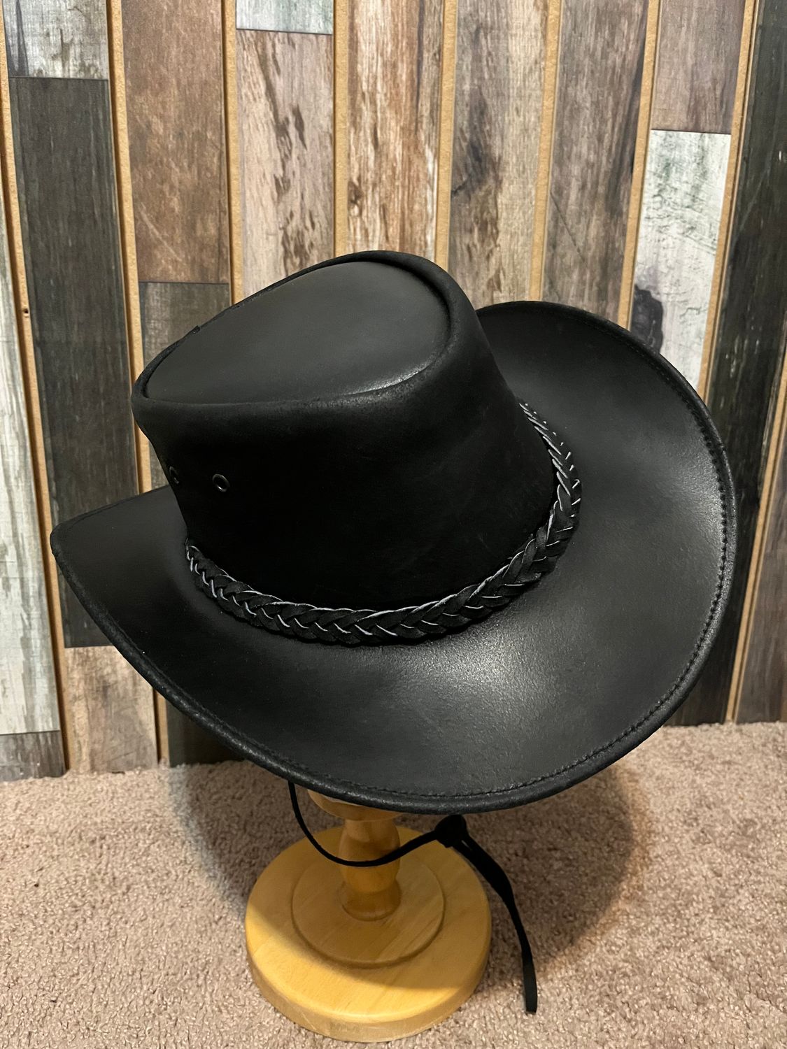 Kenny K Outback Black Leather Medium