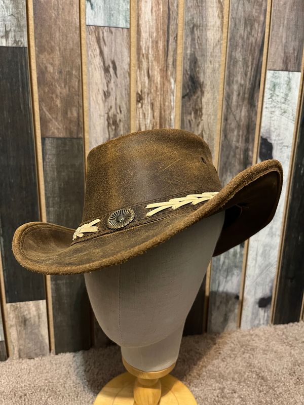 Australian Outback Brown Goat Skin Leather Small
