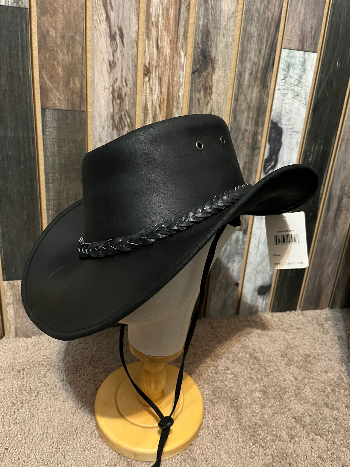 Kenny K Outback Black Leather Medium