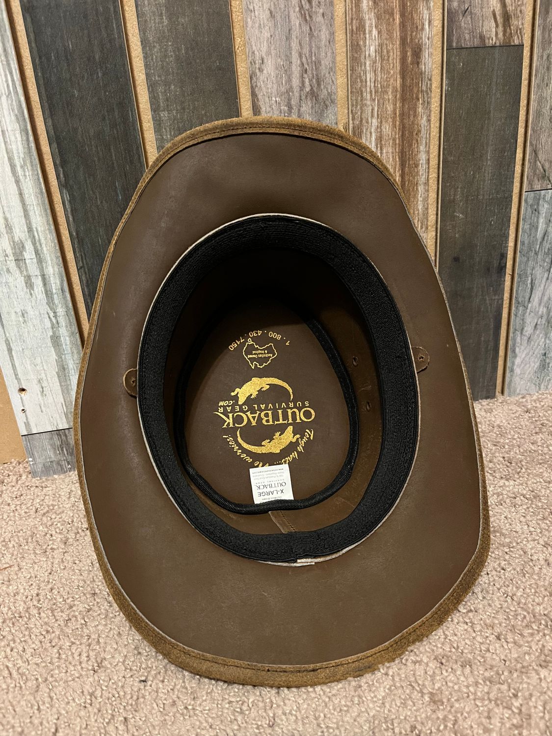 Australian Outback Brown Goat Skin Leather Small