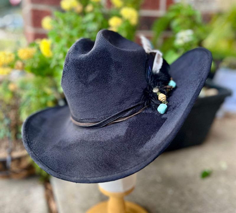 Tash Black Cowboy Hat Medium