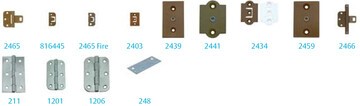 1206-75 MM COUPLING HINGES (FOR WINDOWS OR FRENCH DOORS)