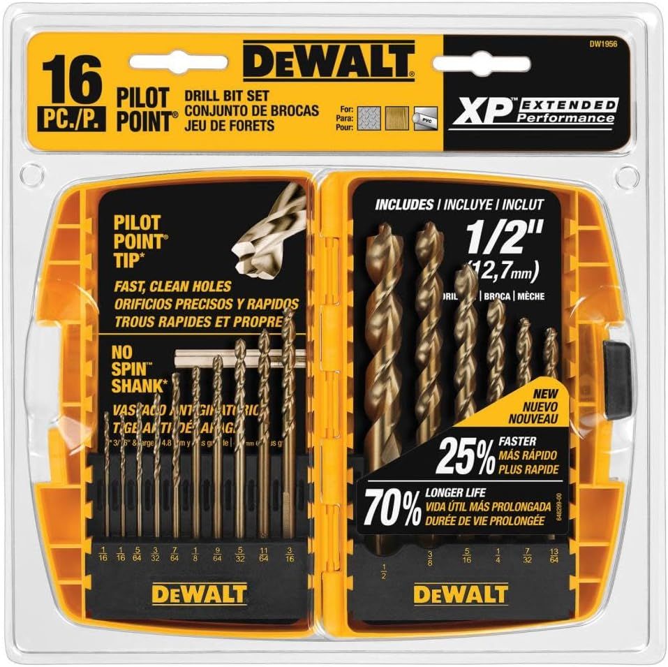 16 PC. PILOT POINT DRILL BIT