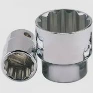 210 3/4&quot; Dr. Hex Socket, Steel- CrV, Finish- Matt Chrome,60mm