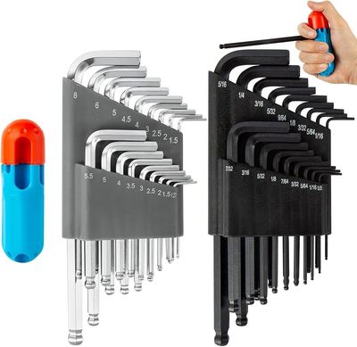 10PC Ball End Hex Key Set -Met Cr-V