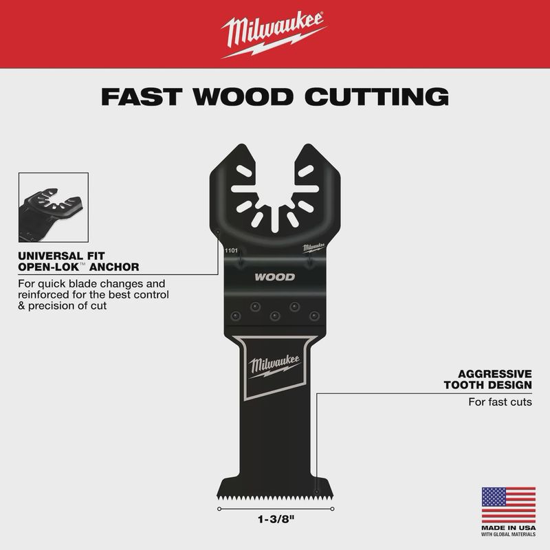 49-25-1103 OPEN-LOK 1-3/8&quot; WOOD BLADE 3PK