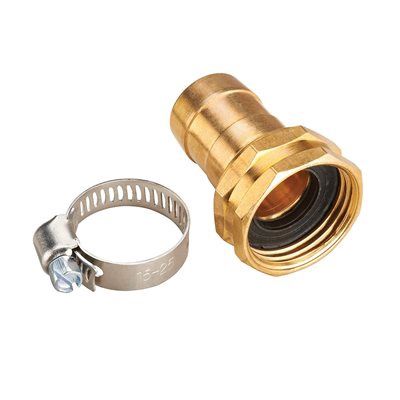 88100476 Brass Hose Repair Coupling Female 3/4in W/Clamp