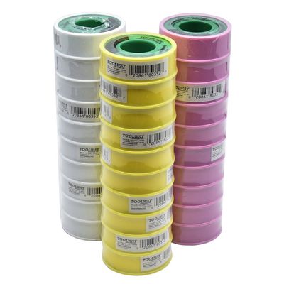 Plumbers Teflon Tape 1/2in x 480in Yellow 10pc