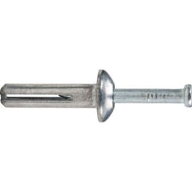 02808-PWR Zamac Nailin Nail Drive Anchor, 1/4&quot; Dia., 1&quot; L, Alloy Steel Zinc Plated, 100 PK