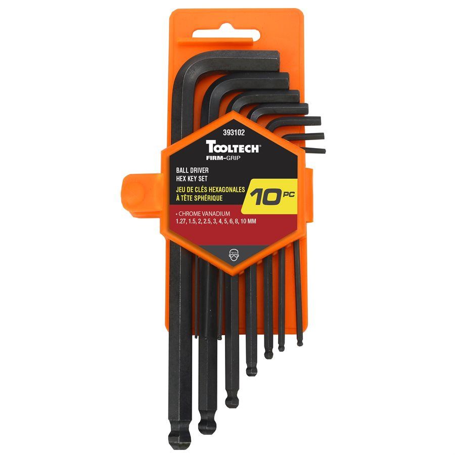 393100 10PC Ball End Hex Key Set -Sae Cr-V