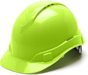 PYRAMEX HP44131C Ridgeline Cap Style Hard Hat - Hi-Viz Lime