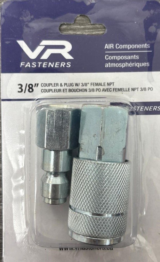 3/8&quot; COUPLER &amp; PLUG W/ 3/8&quot; FEMALE NPT