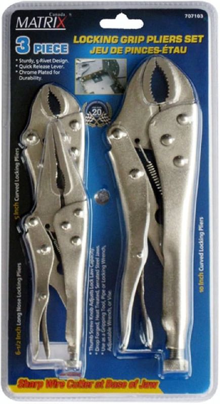 707103 3PC Locking Pliers Set