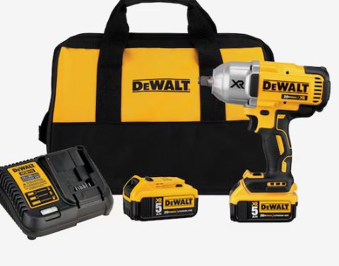 DCF899HP2p Dewalt 20V MAX* XRÃ‚Â® HIGH TORQUE 1/2 IN. IMPACT WRENCH W. HOG RING ANVIL KIT (5.0AH) PR