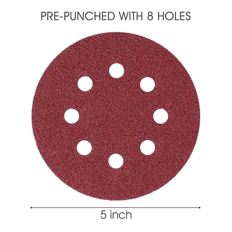 SR5R180 5&quot; Sand Disc, 8-H, 180 Grt (5pk)