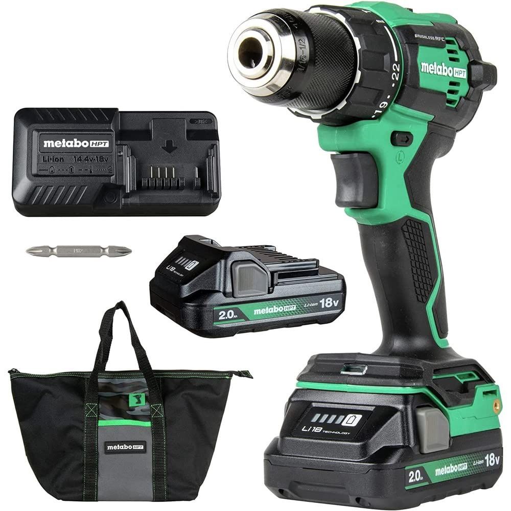 DS18DVF3M 18V 1/2 Driver/Drill Kit, + 2 Batteries, 1.4 Ah, Flashlight