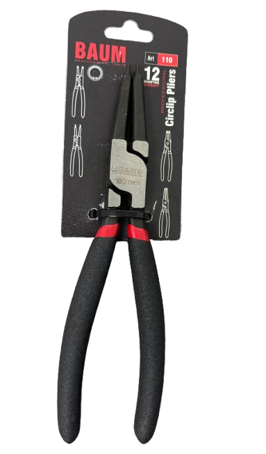 27 Circlip Pliers , Steel- CRV, Finish- Polished 7"/ 180 MM - Internal Straight